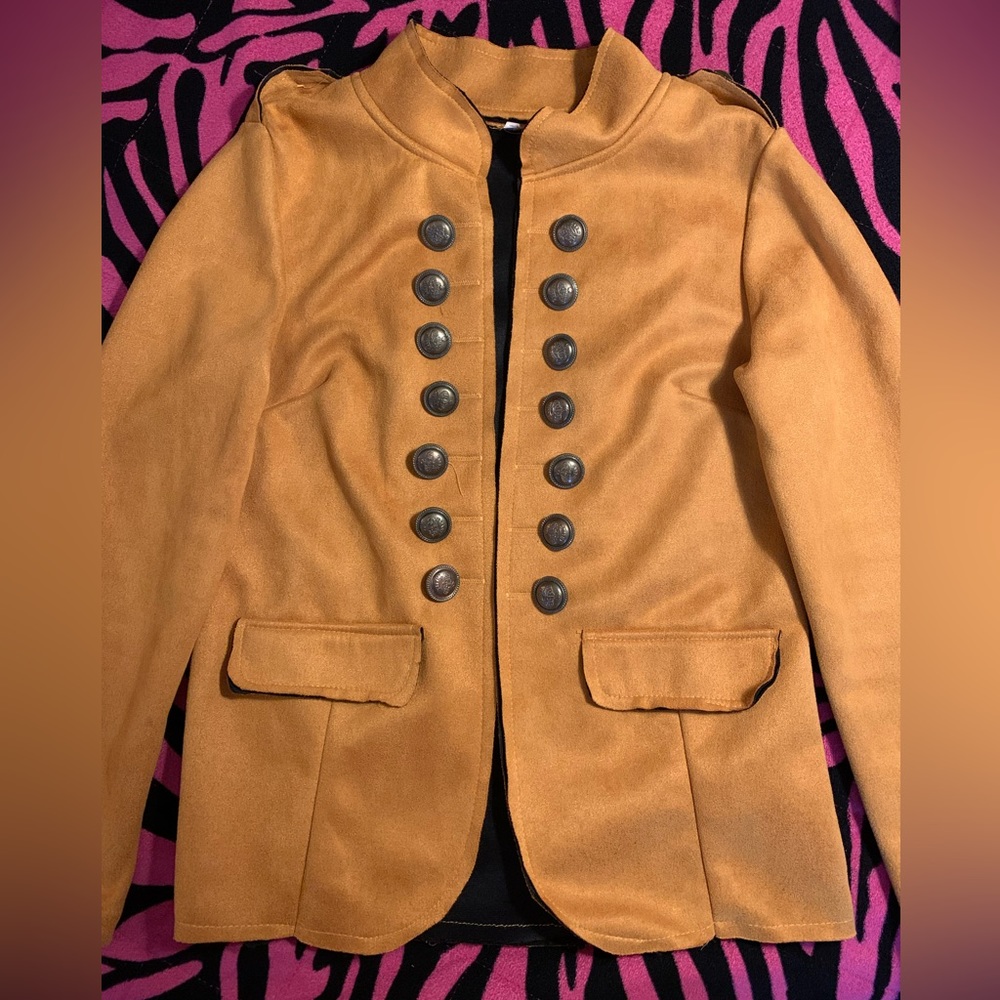 Women’s Velvet Vintage Mustard Yellow Coat